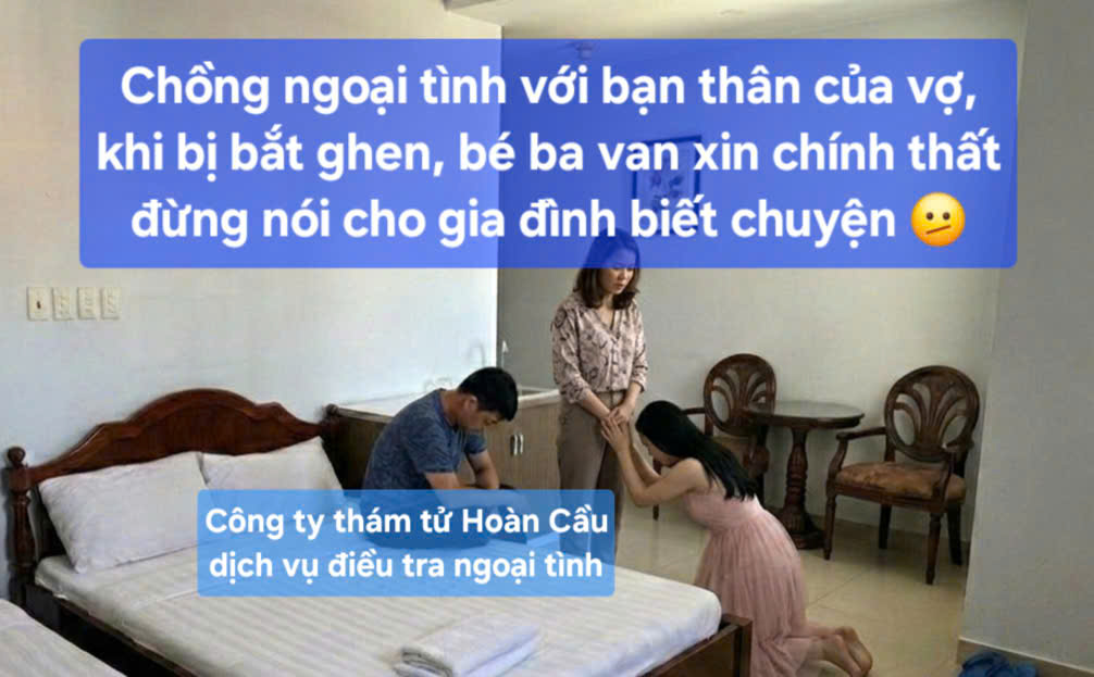 Dịch vụ thám tử điều tra ngoại tình: chồng gian díu bạn thân của vợ