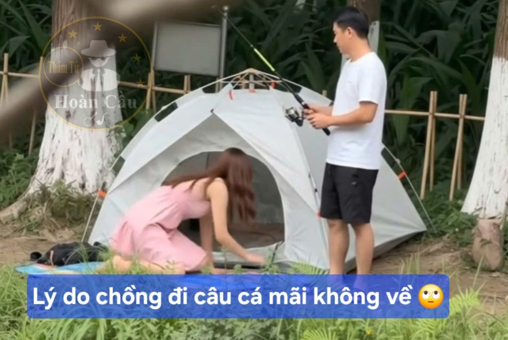 Chồng đi câu cá mãi không về, vợ thuê thám tử theo dõi phát hiện chồng có bồ nhí